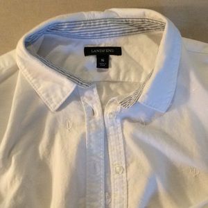 Lands’ End white anchor shirt ⚓️